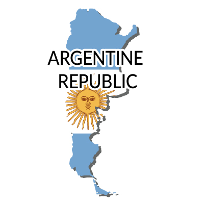 アルゼンチン共和国無料フリーイラスト｜英語・国旗付